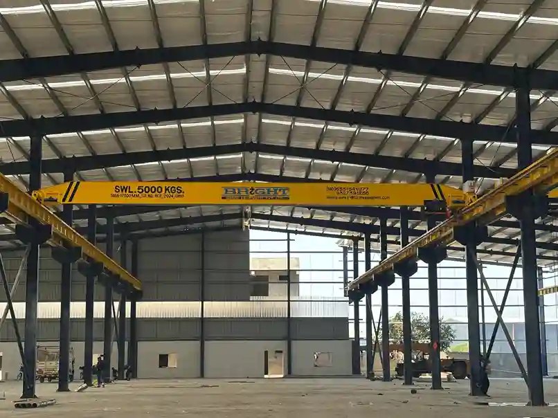 Single girder EOT crane supply in heavy factory