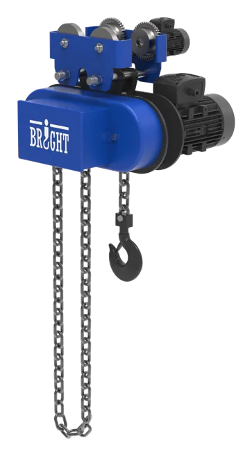 Motorized trolley electric chain hoist without chain bag